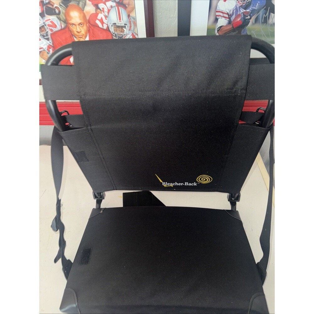 GCI Bleacher Back Outdoor Bleacher Foldable Stadium Seat Black Gently Used